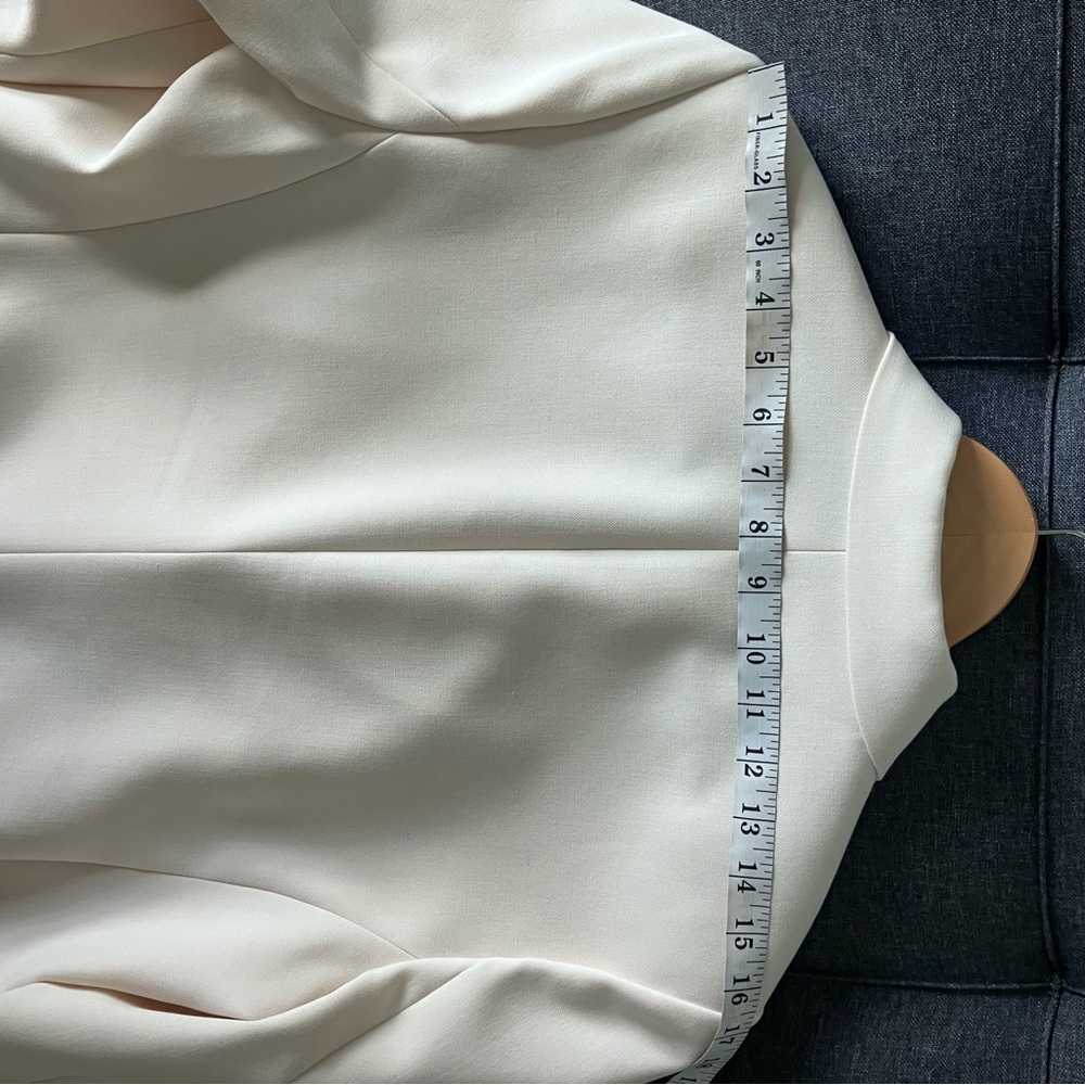 VINCE Shrunken Elegant Cream Blazer Size 14 - Picture 12 of 13